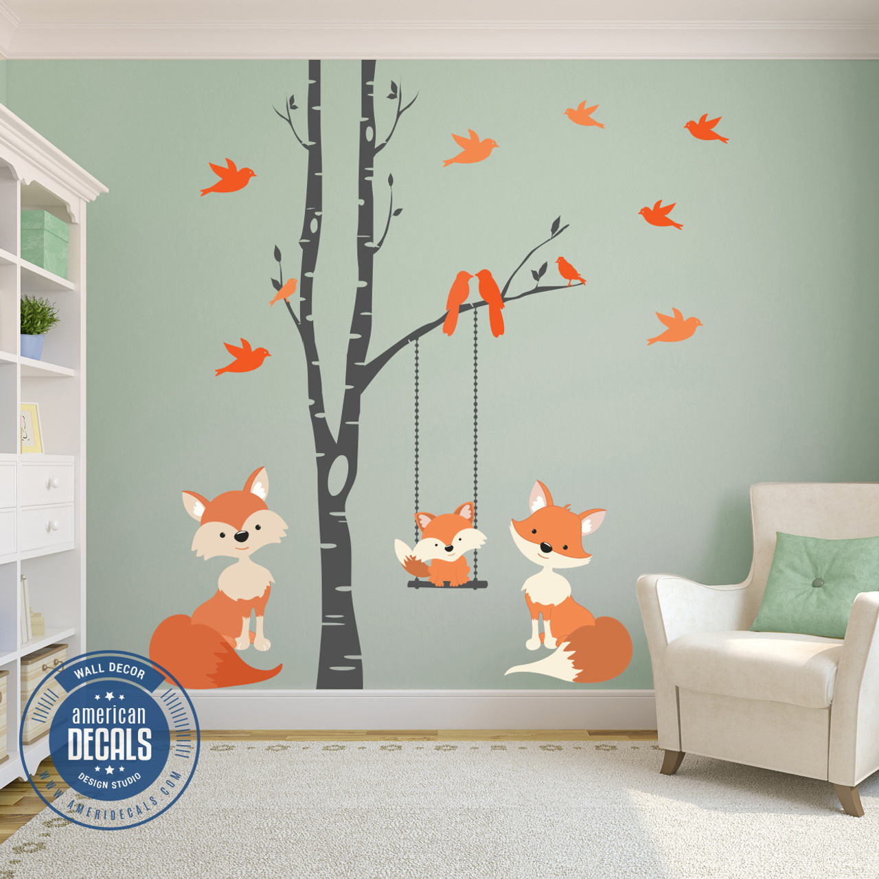 woodland forest wall decals