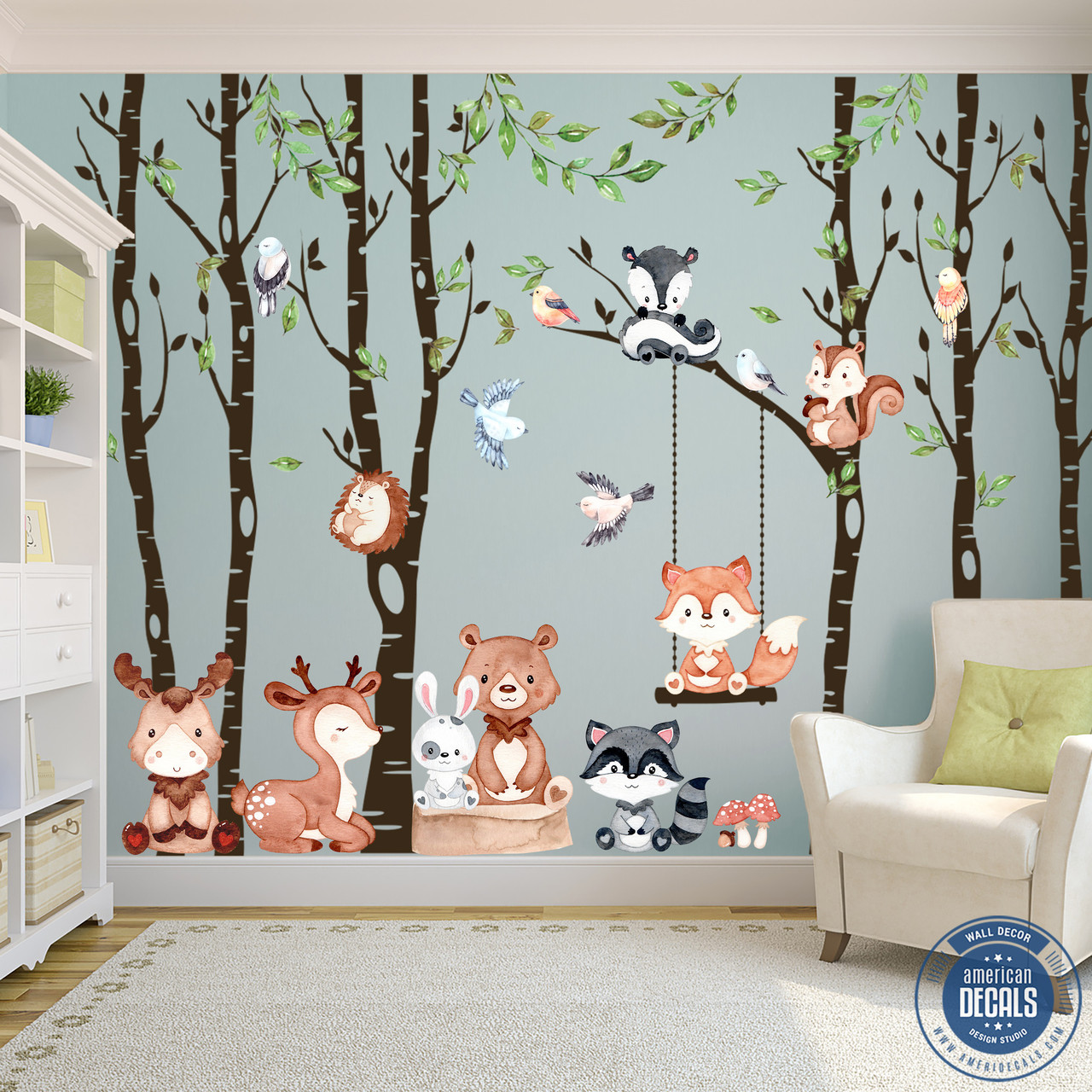 Woodland theme deals wall decals