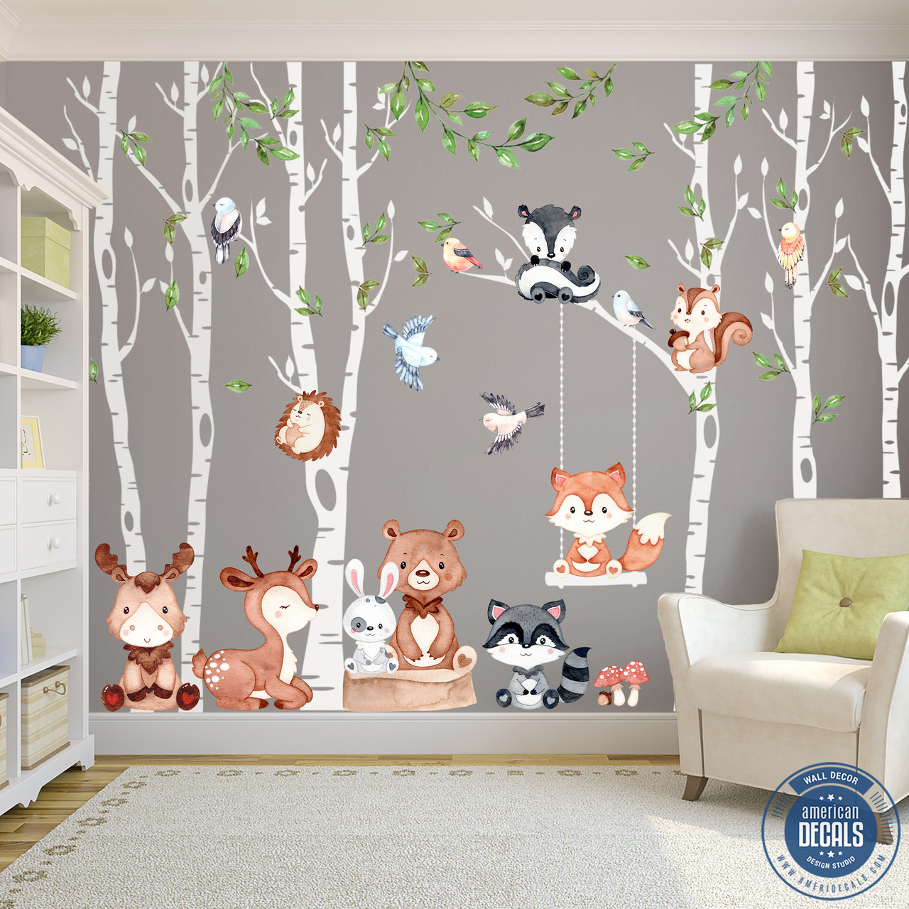 Woodland decals deals for nursery