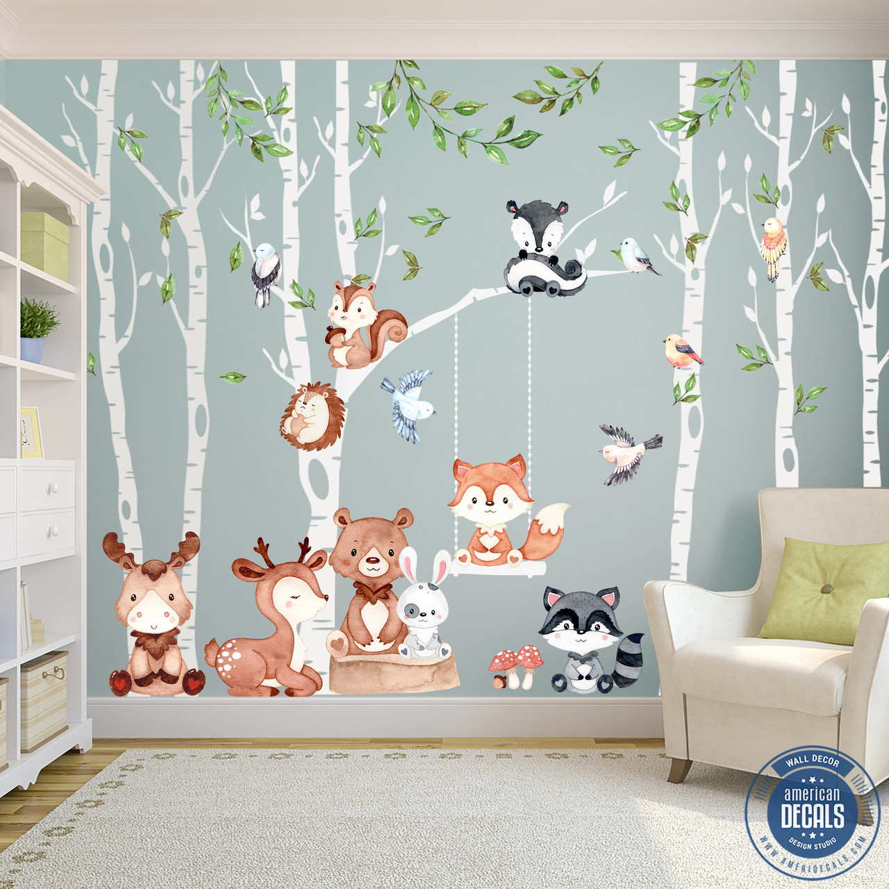 Woodland theme deals wall decals