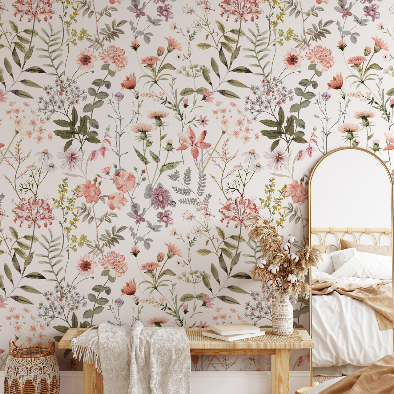 floral wallpaper with matching fabric