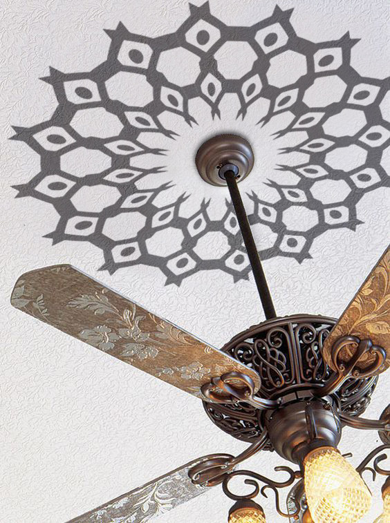 Ceiling medallion Decal Aztec  Tribal Decor