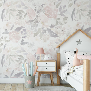PRIM VINTAGE Wallpaper - This image shows pattern repeats every 78in x 50in