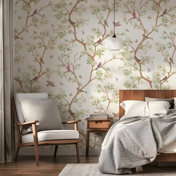 Selina Chinoiserie Wallpaper | Vintage Birds & Floral