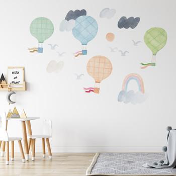 Hot Air And Clouds Travel Wall Decal 1010