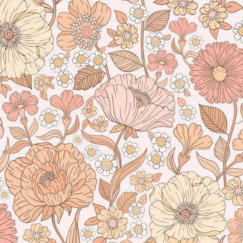 ASPEN Pink Floral Wall Arch Wall Decal 