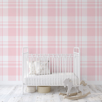 Pink Plaid Wallpaper Tartan Pattern