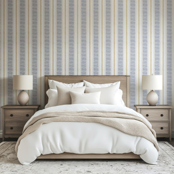 Striped Wallpaper, Blue Wallpaper, Nursery Wallpaper, Modern Wallpaper
