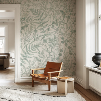 Sage Green Eucalyptus Fern Botanical Wildflower Wallpaper Sage Green Eucalyptus Fern Botanical Wildflower Wallpaper
