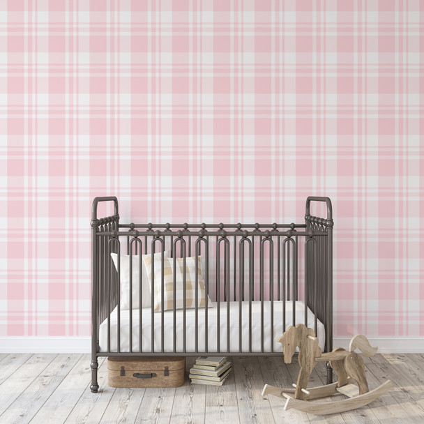 Pink Plaid Wallpaper Tartan Pattern