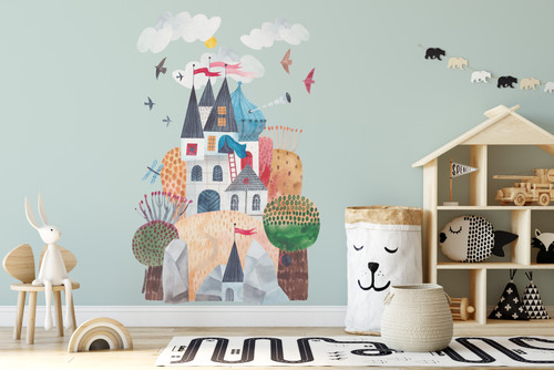 Castle Fairytale Watercolor Wall Decal