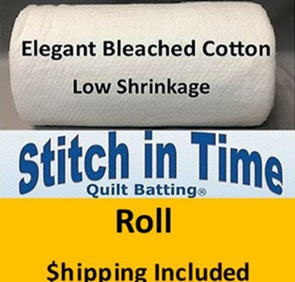 EBCBY96 Elegant Bleached Cotton Batting (Roll, Queen 96 in x 30 yds) shipping included*