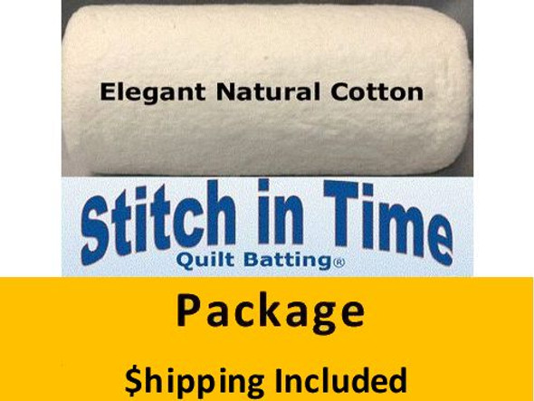 ENC72 Elegant Natural Cotton Batting (Package, Twin 72 in x 90 in) shipping included*