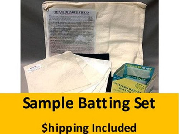 Batting Sample Set - Hobbs, Stitch in Time and Quilters Dream