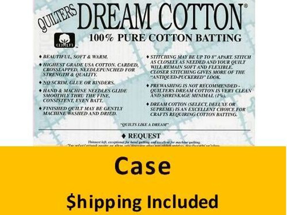 NW3SAM Dream Natural & White Cotton Request Batting (Case, Sampler) shipping included*