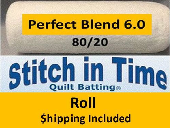 EPBY96 Perfect Blend 80/20 Perfect 6.0 Batting (Roll, Queen 96 in x 25 yds) shipping included*