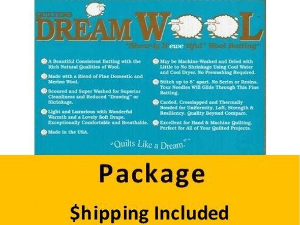 WOOLTHPK Dream Wool Batting (Package, Throw 60 in. x 60 in.)  shipping included*