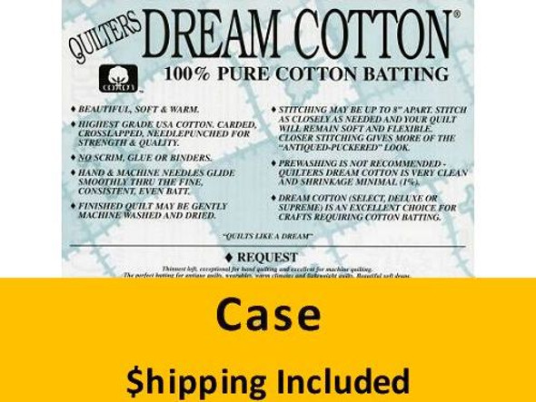 N3K Dream Cotton Natural Request Batting (Case (5), King 120 in x 120 in) shipping included*