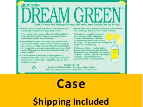 GCR Dream Green Batting ( Case(18) Crib 45 in x 60 in) shipping included*