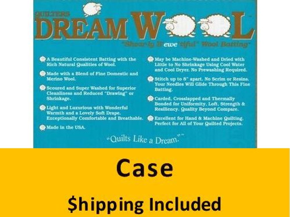 WOOLSAM Dream Wool Batting (Case, Samples) shipping included*