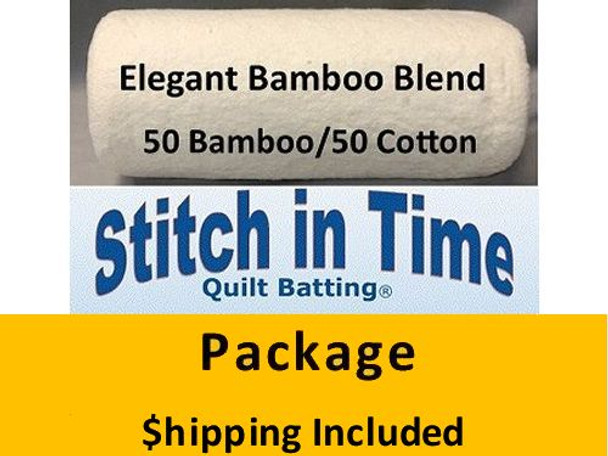 EBB72 Elegant Bamboo Blend 50/50 Batting (Package, Twin 72 in x 90 in) shipping included*