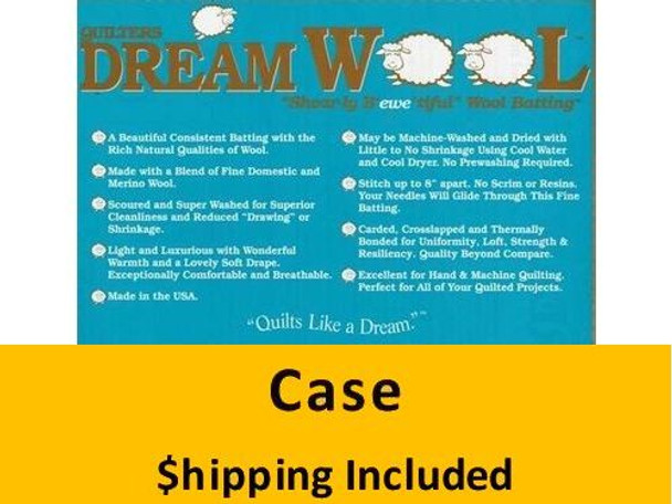 WOOLD Dream Wool Batting (Case(4), Double 93 in x 96 in) shipping included*