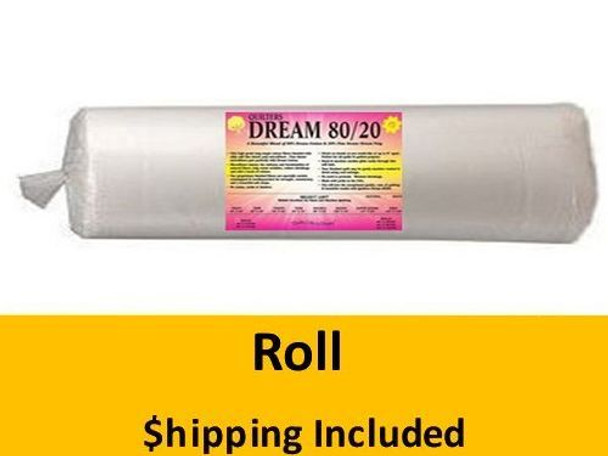 ENSR Dream Natural 80 / 20 Select Batting (Roll, Throw 60 in x 30 yds) shipping included*