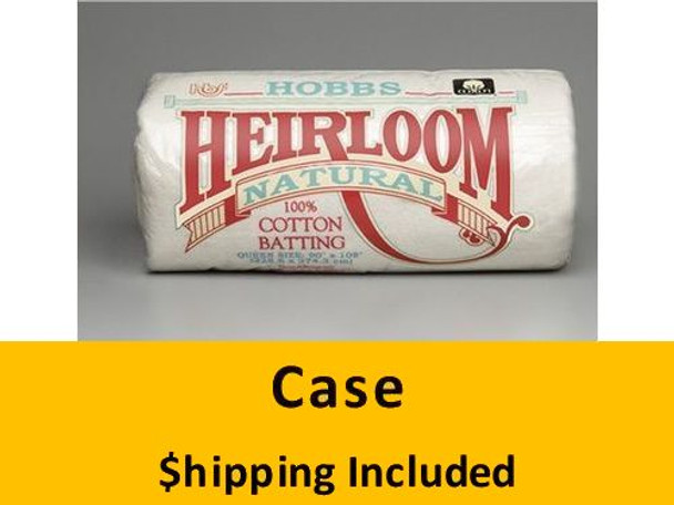 HNS120C Hobbs Heirloom Natural Cotton with Scrim Batting Case(4) King