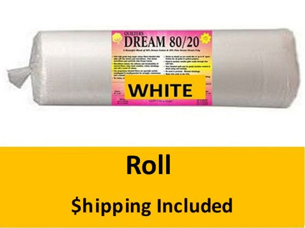 EWBLT60(2) Dream 80/20 White Select Batting (Rolls(2), Throw 60 in. x 15 yds.) shipping included*