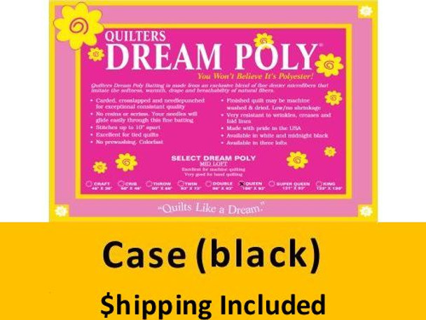 BP4K Dream Black Poly Select Batting (Case(4) King, 120 in x 120 in) shipping included*