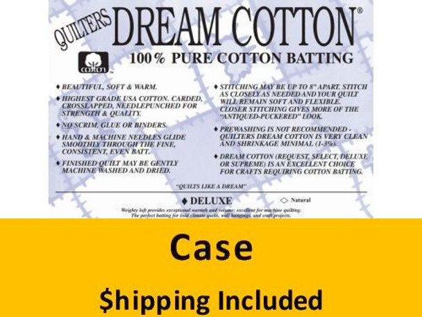 N6SAM Dream Cotton Natural  Deluxe Batting (Case of Samplers) shipping included*