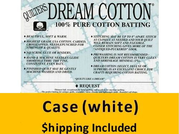W3Q Dream Cotton White Request Batting (Case(7), Queen 93 in x 108 in) shipping included*