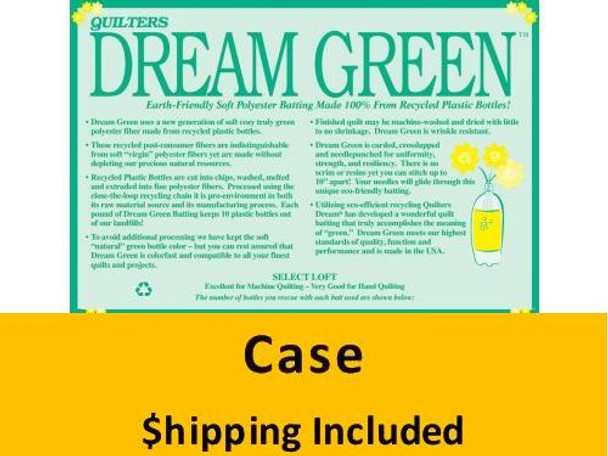 GTH Dream Green Batting (Case 12), Throw 60 in x 60 in) shipping included*