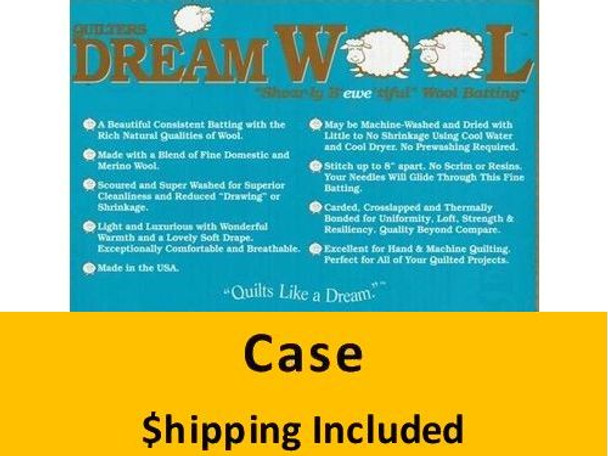 WOOLTH Dream Wool Batting (Case(8), Throw 60 in x 60 in) shipping included*