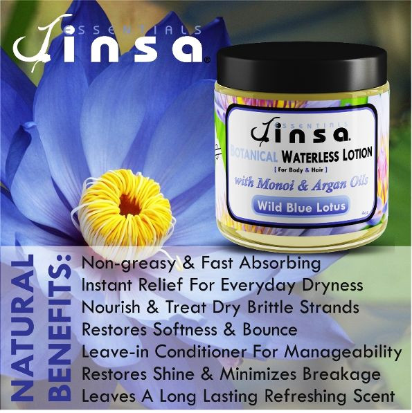 Wild Blue Lotus Botanical Waterless Lotion (with Monoi & Argan