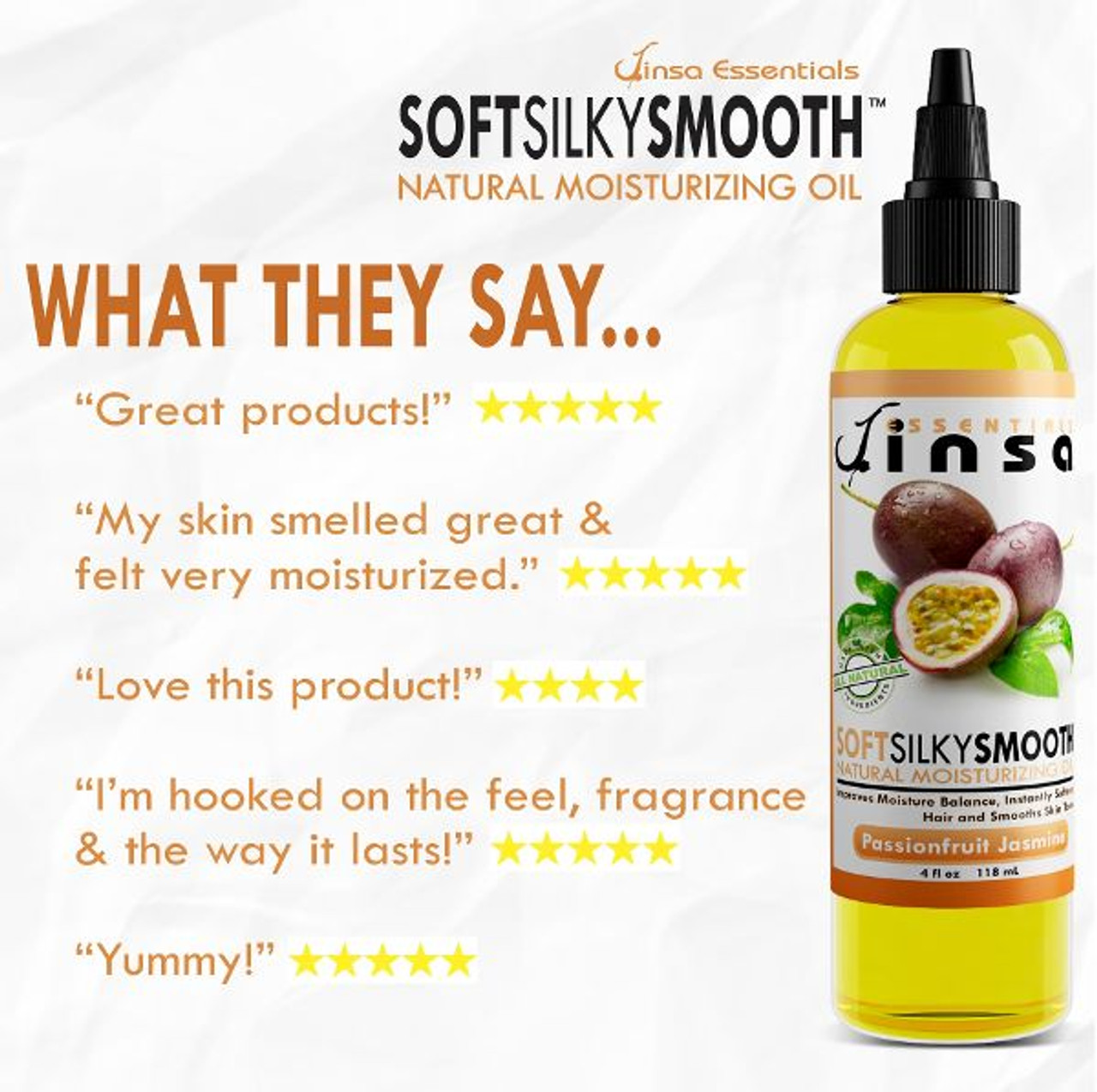 Passionfruit Jasmine Soft Silky Smooth Moisturizing Oil( New