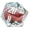 Sirius Dice: 54mm d20 Snowglobe - Silver/Red/Green Glitter with Silver -=NEW=-