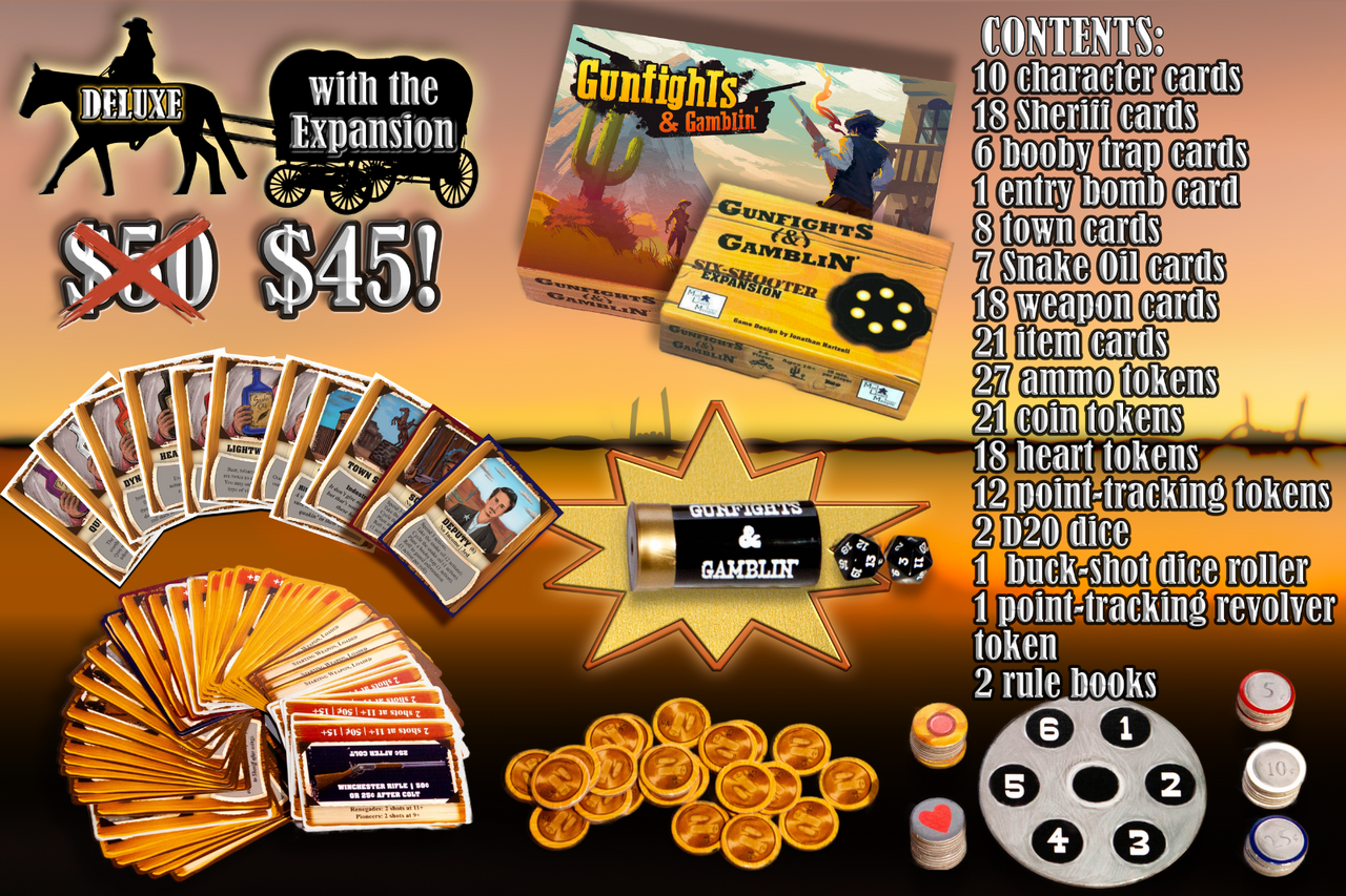 Gunfights & Gamblin' Deluxe Including Six Shooter Expansion