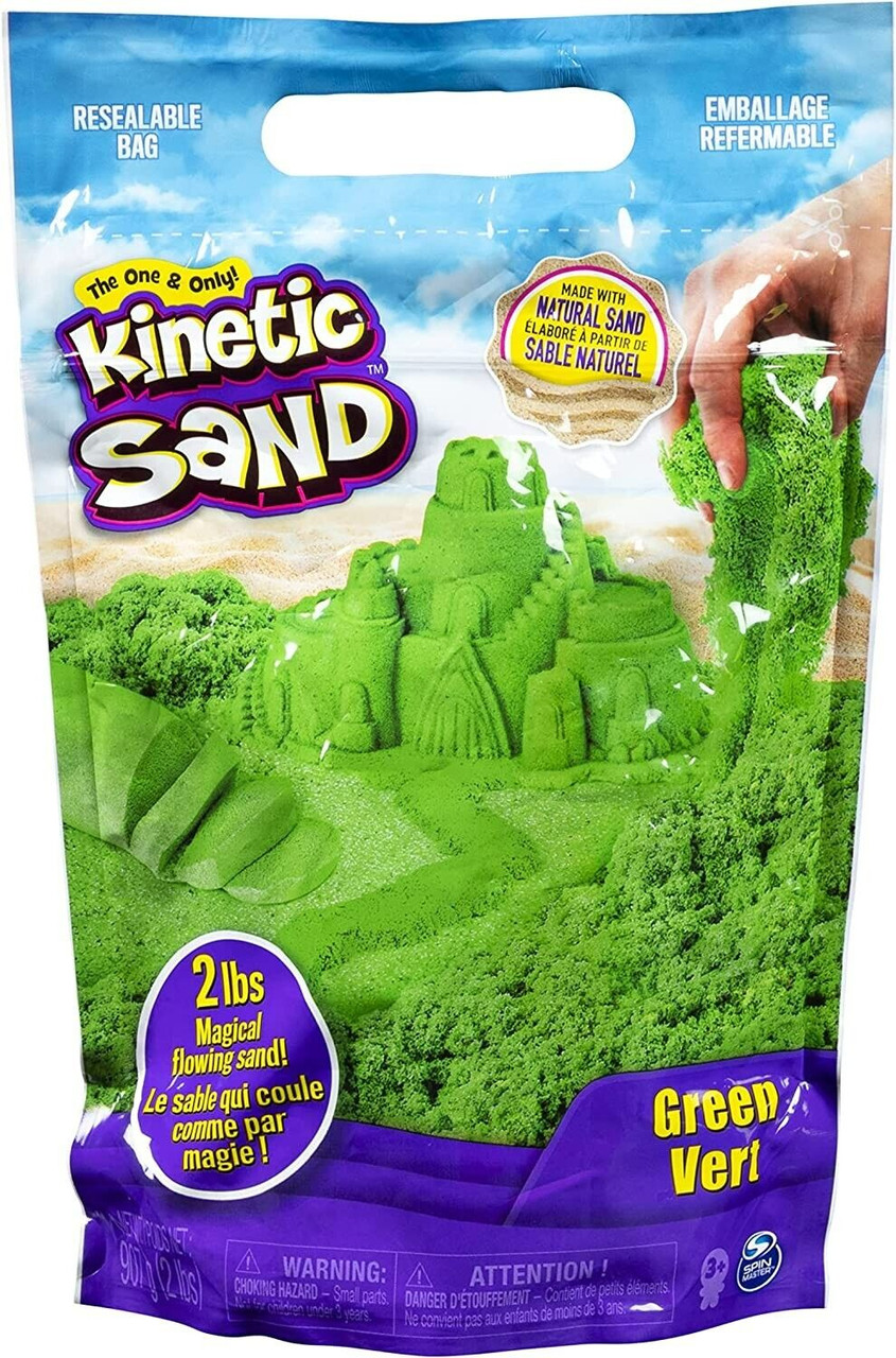 Kinetic Sand, The Original Moldable Sensory Play Sand Toys for Kids - Green 2 lb