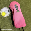 A pink gold club cover made from 10oz cotton canvas fabric from Big Duck Canvas wholesale warehouse
