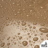 Water droplets on heavyweight PVC vinyl - Tan waterproof fabric