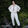 12oz Natural Cotton Canvas Fabric - Duck Cloth - made into a jacket and a pants 12oz Natural Cotton Canvas Fabric - Duck Cloth - made into a jacket and a pants