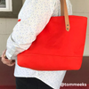 Bright orange tote bag made from 10 oz Canvas fabric from Big Duck Canvas Textiles