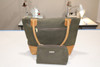 Olive Drab Waxed Canvas Tote Bag and Pouch
