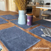 Denim Blue Canvas table place mats handmade from Big Duck Canvas Fabrics