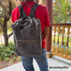 Stonewashed 12oz canvas fabric backpack for durable outdoor use