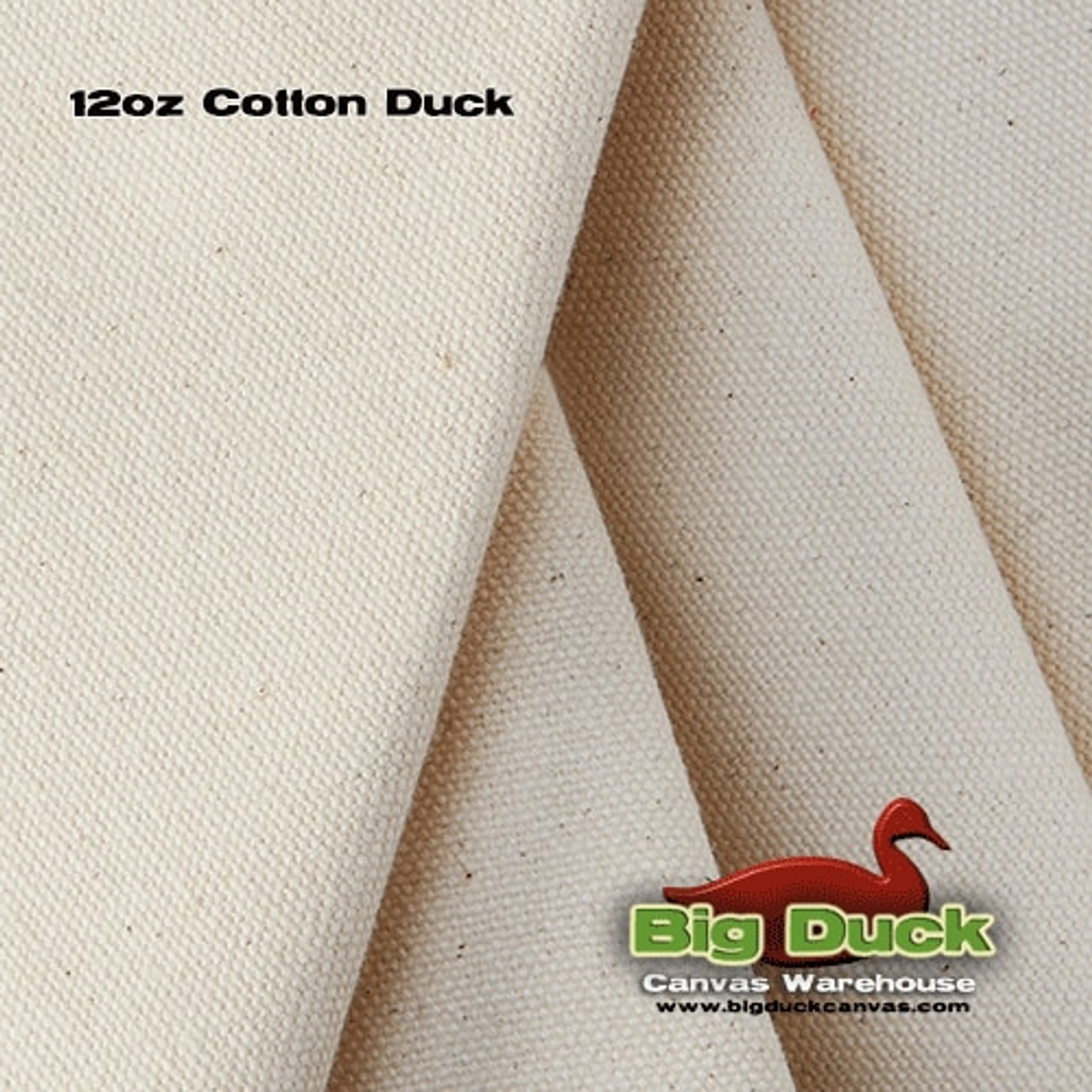 100% Cotton Canvas Natural Artist Duck Fabric 12Oz 340GSM 60"