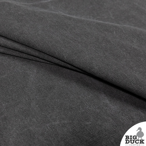 Black Cotton Duck - Distressed canvas fabric - slipcover fabric - wholesale fabric - 12oz 