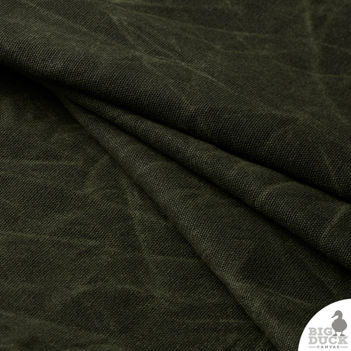 Forest Green Waxed Canvas Fabric - Wholesale Fabric - Army Duck 10oz. Canvas