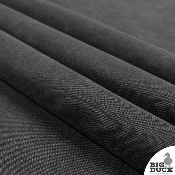 Vintage Stonewashed Cotton Canvas Slipcover Fabric Black